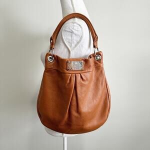 Marc By Marc Jacobs Womens Leather Hand Bag Purse Brown Magnetic Closure